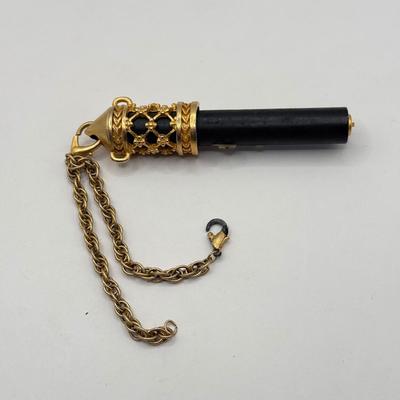 LOT 195J: Vintage Bracelet w/ Attached Perfume Container (needs repair)