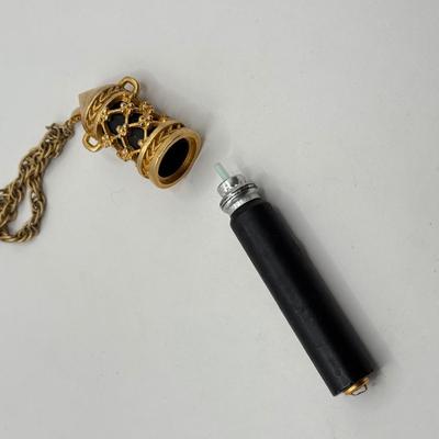 LOT 195J: Vintage Bracelet w/ Attached Perfume Container (needs repair)