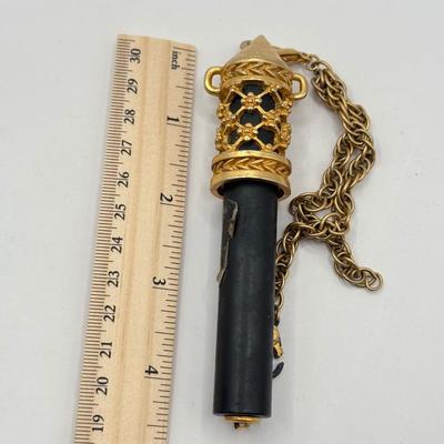 LOT 195J: Vintage Bracelet w/ Attached Perfume Container (needs repair)