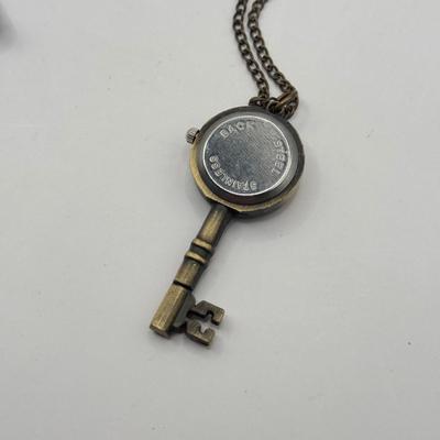 LOT 197J: Key Watch Necklace, Pen Necklace & Charm Bracelet