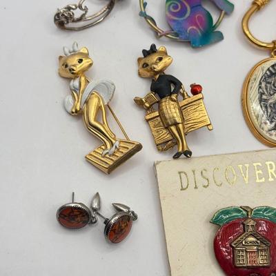 LOT 200J: Cat Jewelry: Danecraft, Barlow, Discovery & More