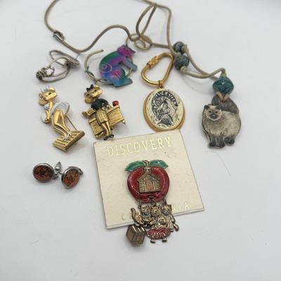 LOT 200J: Cat Jewelry: Danecraft, Barlow, Discovery & More