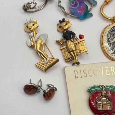 LOT 200J: Cat Jewelry: Danecraft, Barlow, Discovery & More