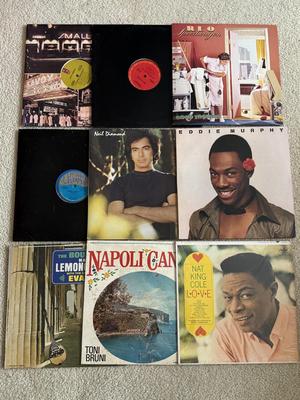 LOT 223L: Collection of Vintage & Promotional Copy Records: Eddie Murphy, REO Speedwagon, Neil Diamond & More