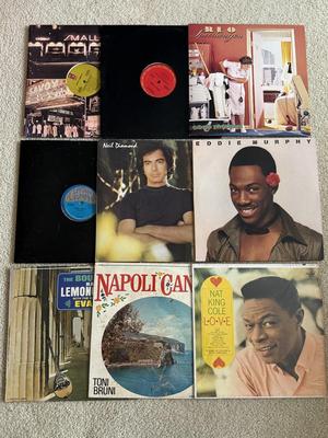 LOT 223L: Collection of Vintage & Promotional Copy Records: Eddie Murphy, REO Speedwagon, Neil Diamond & More