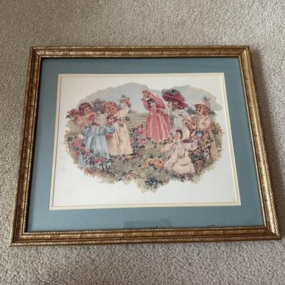 LOT 225L: "War of the Roses" & "Butterfly Time" Prints by Maud Humphrey (American, 1868-1940), Print of Victorian...