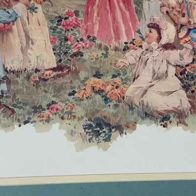 LOT 225L: "War of the Roses" & "Butterfly Time" Prints by Maud Humphrey (American, 1868-1940), Print of Victorian...