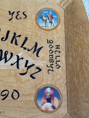 LOT 227L: Vintage 1940s Hasko “Mystic Tray & Mystic Hand” made of Wood w/ Lithographed Paper