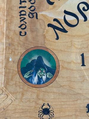 LOT 227L: Vintage 1940s Hasko “Mystic Tray & Mystic Hand” made of Wood w/ Lithographed Paper