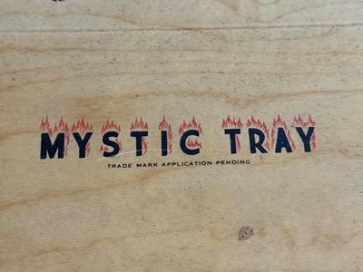 LOT 227L: Vintage 1940s Hasko “Mystic Tray & Mystic Hand” made of Wood w/ Lithographed Paper