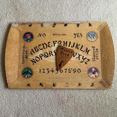LOT 227L: Vintage 1940s Hasko “Mystic Tray & Mystic Hand” made of Wood w/ Lithographed Paper