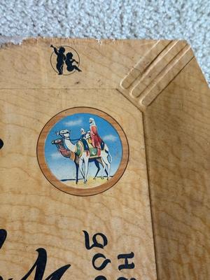 LOT 227L: Vintage 1940s Hasko “Mystic Tray & Mystic Hand” made of Wood w/ Lithographed Paper