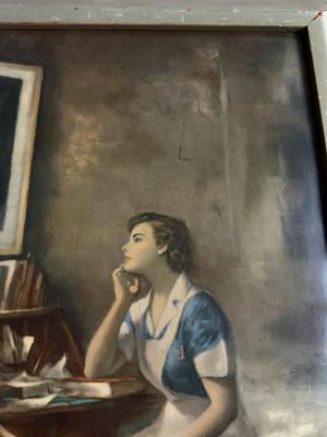 LOT 228L: Antique / Vintage Framed Post-1900 Nurse Print or Lithograph