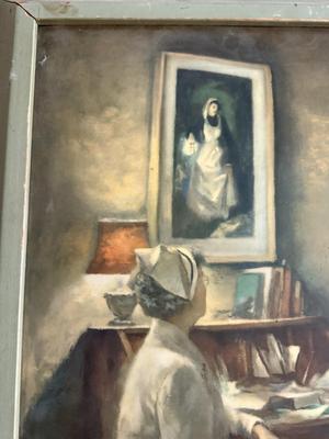 LOT 228L: Antique / Vintage Framed Post-1900 Nurse Print or Lithograph