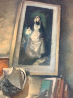 LOT 228L: Antique / Vintage Framed Post-1900 Nurse Print or Lithograph