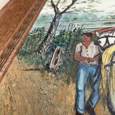 LOT 231L: Original Oil Painting of Bridge in New Hope, PA signed Zugermayer '76
