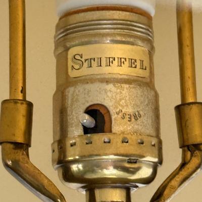 LOT 235F: Tall Vintage Stiffel Brass Accent Table Lamp