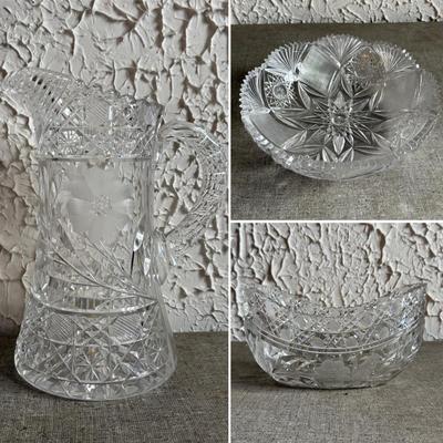 LOT 236F: Antique / Early Vintage American Brilliant Cut Glass Collection