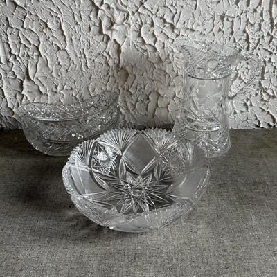 LOT 236F: Antique / Early Vintage American Brilliant Cut Glass Collection