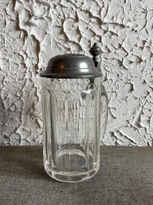 LOT 262F: Collection of Vintage Ceramic, Pewter & Glass Steins