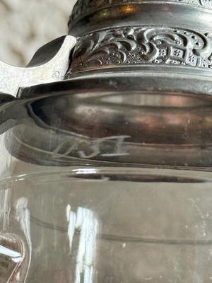 LOT 262F: Collection of Vintage Ceramic, Pewter & Glass Steins