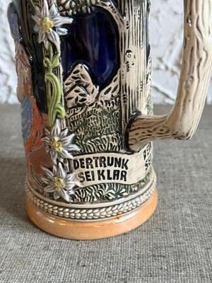 LOT 262F: Collection of Vintage Ceramic, Pewter & Glass Steins