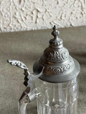 LOT 262F: Collection of Vintage Ceramic, Pewter & Glass Steins