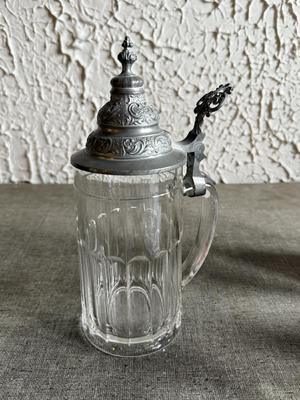 LOT 262F: Collection of Vintage Ceramic, Pewter & Glass Steins
