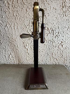 LOT 239F: Vintage Reserve Brass Bartop Wine Bottle Opener & Lucite Wavy Edge Bowl & Divided Tray