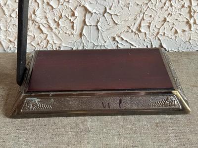 LOT 239F: Vintage Reserve Brass Bartop Wine Bottle Opener & Lucite Wavy Edge Bowl & Divided Tray