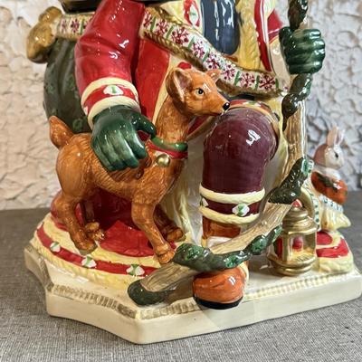 LOT 249F: Studio Nova Woodland Holly Santa Cookie Jar JA015