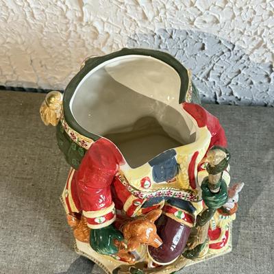 LOT 249F: Studio Nova Woodland Holly Santa Cookie Jar JA015