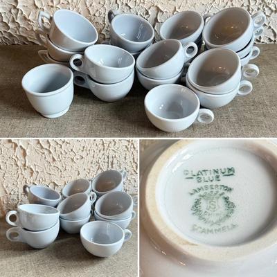 LOT 261F: Vintage Lamberton Scammell Platinum Blue Dinerware Mugs