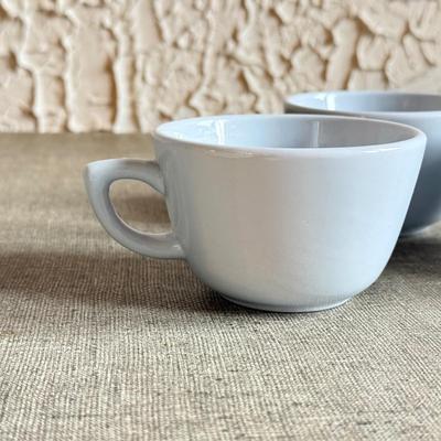 LOT 261F: Vintage Lamberton Scammell Platinum Blue Dinerware Mugs