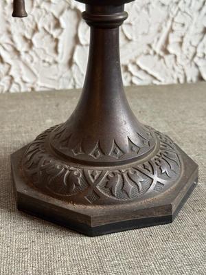 LOT 237F: Vintage Heavy Electric Candlestick & Oil Holder Lamps
