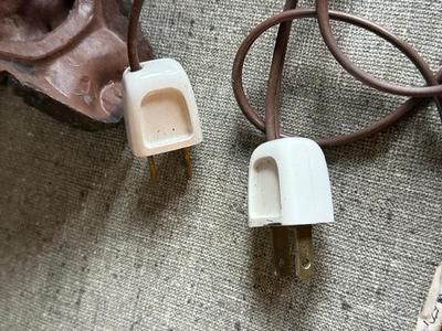 LOT 237F: Vintage Heavy Electric Candlestick & Oil Holder Lamps