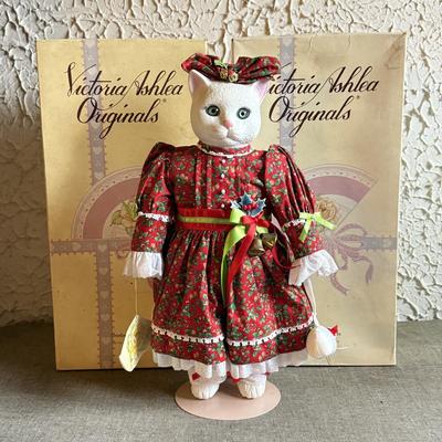 LOT 264F: Three 1992 Victoria Ashlea Originals Bette Ball Goebel Kitty Meow Meow Porcelain Dolls w/ Stands - only 250 made