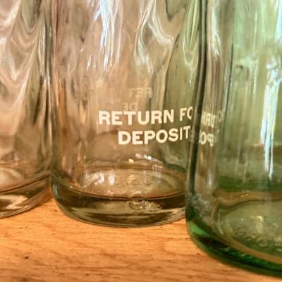 LOT 265G: Vintage Glass Coke & Pepsi Bottles