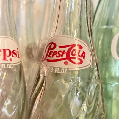 LOT 265G: Vintage Glass Coke & Pepsi Bottles
