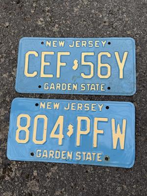 LOT 266G: Collection of Vintage License Plates incl. Two Pairs of New York Plates