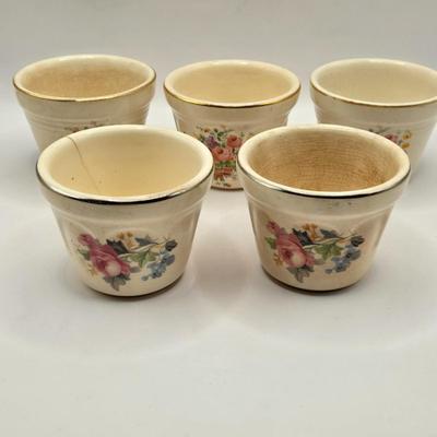 LOT 284K: Made in USA Limoges Tableware Including 8 Dinner Plates, 6 Salad/Soup Bowls, 3 1940s Universal Cambridge Ramekins and 2 Royal...