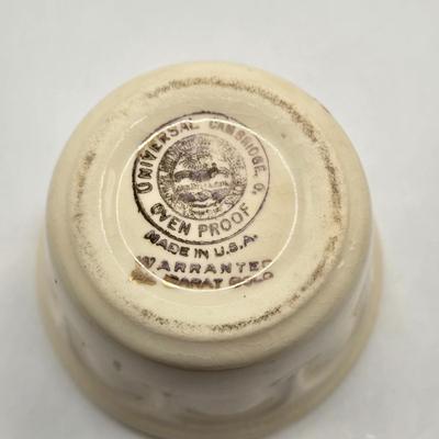 LOT 284K: Made in USA Limoges Tableware Including 8 Dinner Plates, 6 Salad/Soup Bowls, 3 1940s Universal Cambridge Ramekins and 2 Royal...