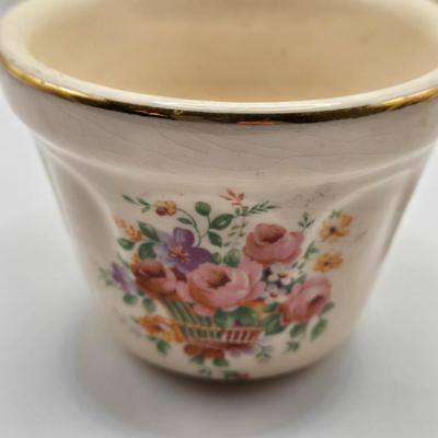LOT 284K: Made in USA Limoges Tableware Including 8 Dinner Plates, 6 Salad/Soup Bowls, 3 1940s Universal Cambridge Ramekins and 2 Royal...