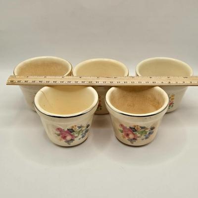 LOT 284K: Made in USA Limoges Tableware Including 8 Dinner Plates, 6 Salad/Soup Bowls, 3 1940s Universal Cambridge Ramekins and 2 Royal...