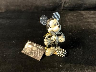 Lot 561 NIB Britto Mickey Mouse Black & White Figurine