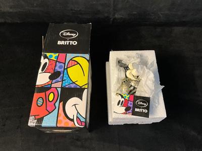 Lot 561 NIB Britto Mickey Mouse Black & White Figurine