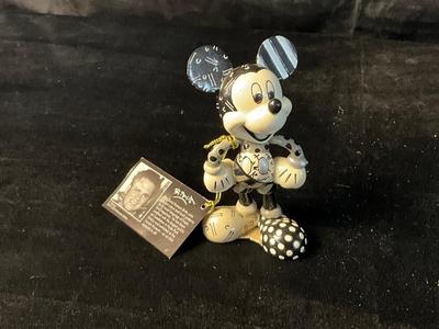 Lot 561 NIB Britto Mickey Mouse Black & White Figurine