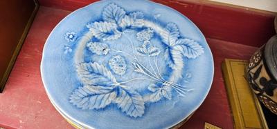 Vintage Majolica mismatched Patterned dessert plates
