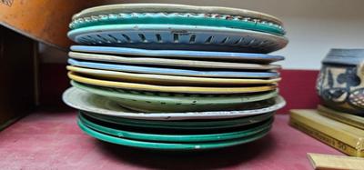 Vintage Majolica mismatched Patterned dessert plates