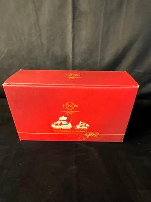 Lot 572 NIB Lenox For the Holidays, Snowmobiling with Snoopy